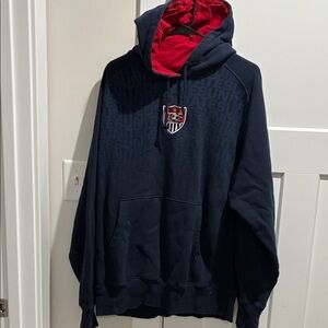 Nike USA Soccer Dark Blue and Red Hoodie